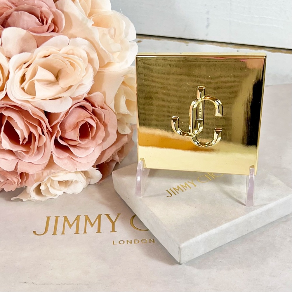 Jimmy Choo Gold Logo Double Compact Mirror - Picture 9 of 9